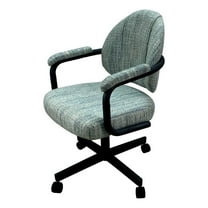 Swivel Metal Caster Dining Chair M-70 - Watusi Aquatint - Black