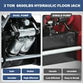 thumbnail image 6 of Ktaxon 3 Ton Hydraulic Floor Jack, Heavy-Duty Low-Profile Car Jack, Black, 6 of 9