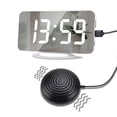 thumbnail image 1 of Despertador de alta vibración para adultos sordos que duermen, reloj digital con espejo, 1 of 2