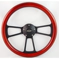 thumbnail image 1 of 53-54 Chevy - most models 14" Wood Billet Black Steering Wheel Set Adapter & Horn, 1 of 1