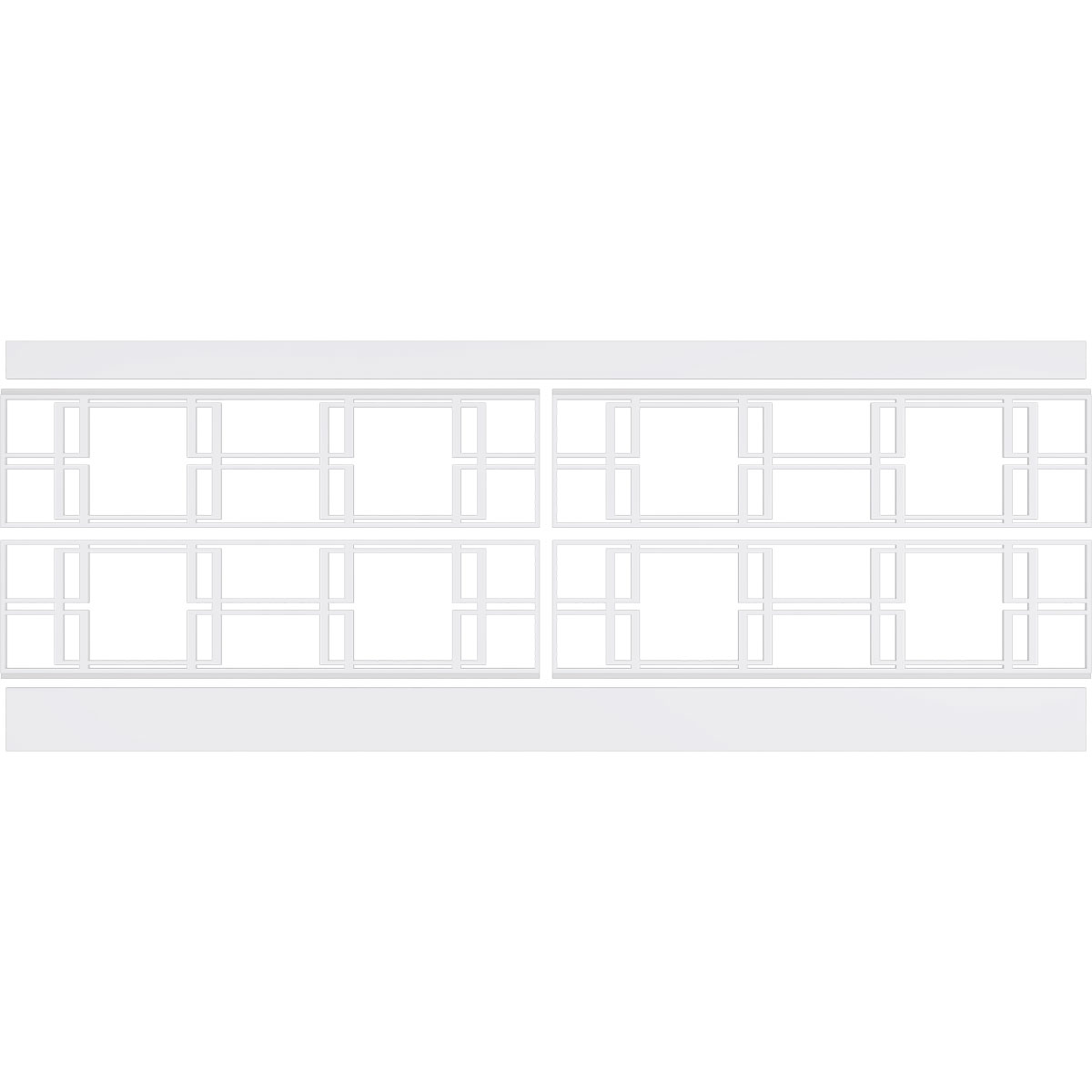 Ekena Millwork 32"H x 94 1/2"W Granby PVC Wainscot Paneling Kit