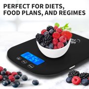 Smart Weigh 11 lb. Digital Kitchen Food Scale, Mechanical Accurate Weight Scale with 5-Unit Modes, Grams and Ounces for Weight Loss, Weighing Ingredients, Dieting, Keto Cooking , Meal Prep and Baking