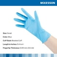 thumbnail image 2 of McKesson Confiderm 3.8 Nitrile Exam Gloves, Blue Medical Gloves - Size Small, 100 Count, 1 Box, 2 of 7