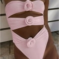 thumbnail image 2 of UTSJKR 3D Flower One Piece Swimsuit for Women Fashion Lightweight Tummy Control 3D Floral Bathing Suit Swimwear Pink L, 2 of 6
