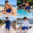 thumbnail image 3 of Quad Seven Boys Swim Trunks Quick Dry Swimming Shorts with Compression Liner, 3 of 7