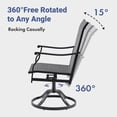 thumbnail image 5 of Outdoor Swivel Chairs Set of 2, All-Weather High Back Patio Furniture Chairs with Textilene Padded,360°Swivel Patio Chairs Set Perfect for Lawn, Porch,Garden,Balcony, 5 of 8