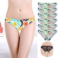 thumbnail image 5 of Bigersell Underwear Sets for Women Clearance Plus Size Cotton Underwear Women G-Strings Panty Style P-169 Nylon Period Panties Plus Size Thongs Briefs Mid Waist Women's Bikini Panties Multicolor S, 5 of 8