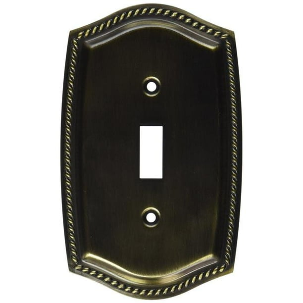 Baldwin 4788050 Rope Design Single Toggle Solid Brass Switch plate ...