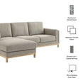 thumbnail image 3 of Modway Roscoe Left-Facing Fabric Sectional Sofa with Chaise in Gray, 3 of 7