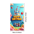 thumbnail image 3 of Medieval Knight and Princess Themed Happy Birthday Banner Party Backdrop Decorations Photography Props for Kids Birthday Party Birthday Celebration Decor Background, 3 of 4
