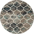 thumbnail image 3 of Unique Loom Trellis Frieze Collection Area Rug - Rounded (6' Round Blue Multi/Ivory), 3 of 7