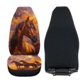 thumbnail image 6 of FUIALDOLG Horse Painting Vehicle Seat Covers for Women, 2 Pack Front Seat Cover Nonslip Elastic Universal Automotive Interior Decorative Accessories for Trucks and Sedans, 6 of 12