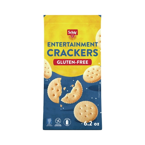 Schar Gluten Free Entertainment Crackers with Sea Salt, Paper Packet, 6.2 oz