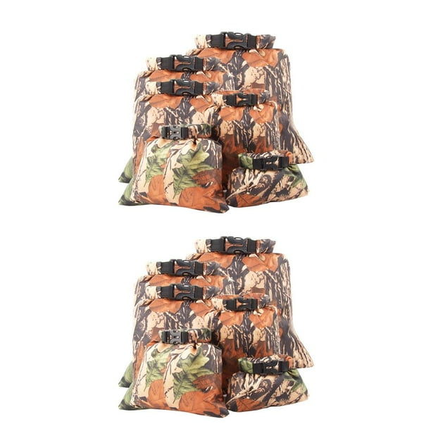 Toystoory Bolsas de equipo de 6 uds., sacos secos ligeros, embalaje portátil, accesorios de natación, suministros de Rafting para canotaje, hojas de camuflaje 2piezas