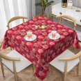 thumbnail image 6 of Square Tablecloth 52 x 52 Inch, Vintage Abstract Pastel Square Table Cloth Comfortable Table Top Cover Outdoor Tablecloth for Dining Table, Buffet Parties and Camping, 6 of 8