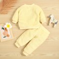 thumbnail image 4 of Kayannuo Clearance Baby Boy's Clothing Fall Winter Clearance Toddler Baby Boys Girls Solid Color Plush Long Sleeve Cute Winter Thick Home Suit, Yellow, 4 of 9