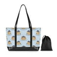 thumbnail image 7 of FORMRS Canvas Laptop Tote Bag for Women with 15.6" Computer Compartments Shoulder Handbag, Blueberry Pancake Pattern, 7 of 7