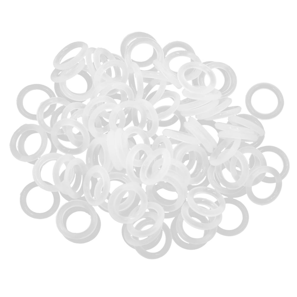 Uxcell 12mm OD 8mm ID 2mm Width Silicone Seal ORings White 100 Pack