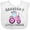 AA-White, variant on Inktastic Grandpa's Little Farmer- Pink Tractor and Flowers Boys or Girls Baby Bib