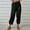 Black, variant on Business Casual Loose Pocket Solid Trousers Pants Womens Pull On Pants Memorial Day