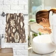 thumbnail image 7 of Yayeee 100% Cotton Hand Towels for Bathroom 16" x 28" Soft Absorbent Kitchen Towel, Brown Floral, 7 of 7