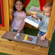 KidKraft Modern Outdoor Wooden Playhouse with Picnic Table