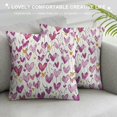thumbnail image 3 of Autua Hearts Flowers Graphic Decorative Cushion Throw Pillow Cover for Home Couch Living Room Bed Sofa - Printed on Both Sides - Year-Round Use - 1PC 20x20in, 3 of 5