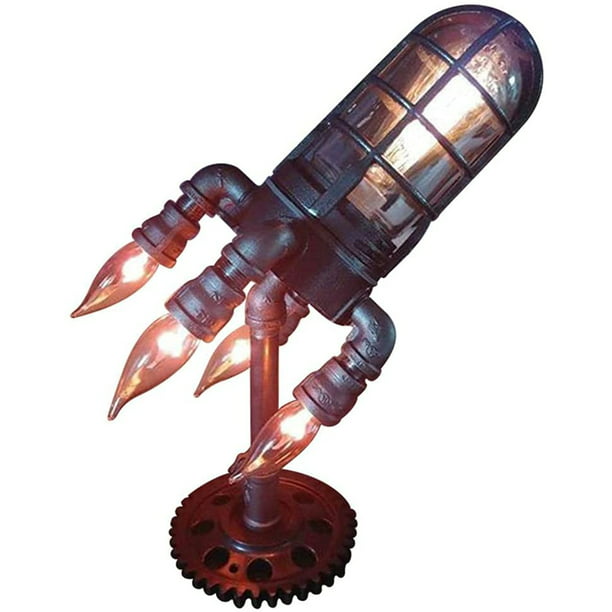 Steampunk Rocket Lamp Retro, Rocket Ship Lamp Shade