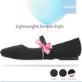 thumbnail image 3 of Mary Jane Flat Shoes Round Toe Ballet Flats for Women Dressy Fabric Business Flats Comfortable Classic Strap Flats for Office(Black，US7), 3 of 7