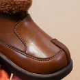 thumbnail image 6 of Bnwani Boots for Girls Ankle PU Leather Fleece Lined Warm Soft Soft-Soled Thick Booties 15m-11 Years, 6 of 9