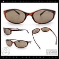 thumbnail image 2 of Trendy Retro 90s Fashion Thin Plastic Rectangular Oval Wrap Sunglasses [Tortoise - Brown], 2 of 8