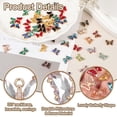 thumbnail image 3 of Uxcell 10Pcs Encanto de Mariposa de Rhinestone Cubic Zirconia Cristal Púrpura Claro, 3 of 7