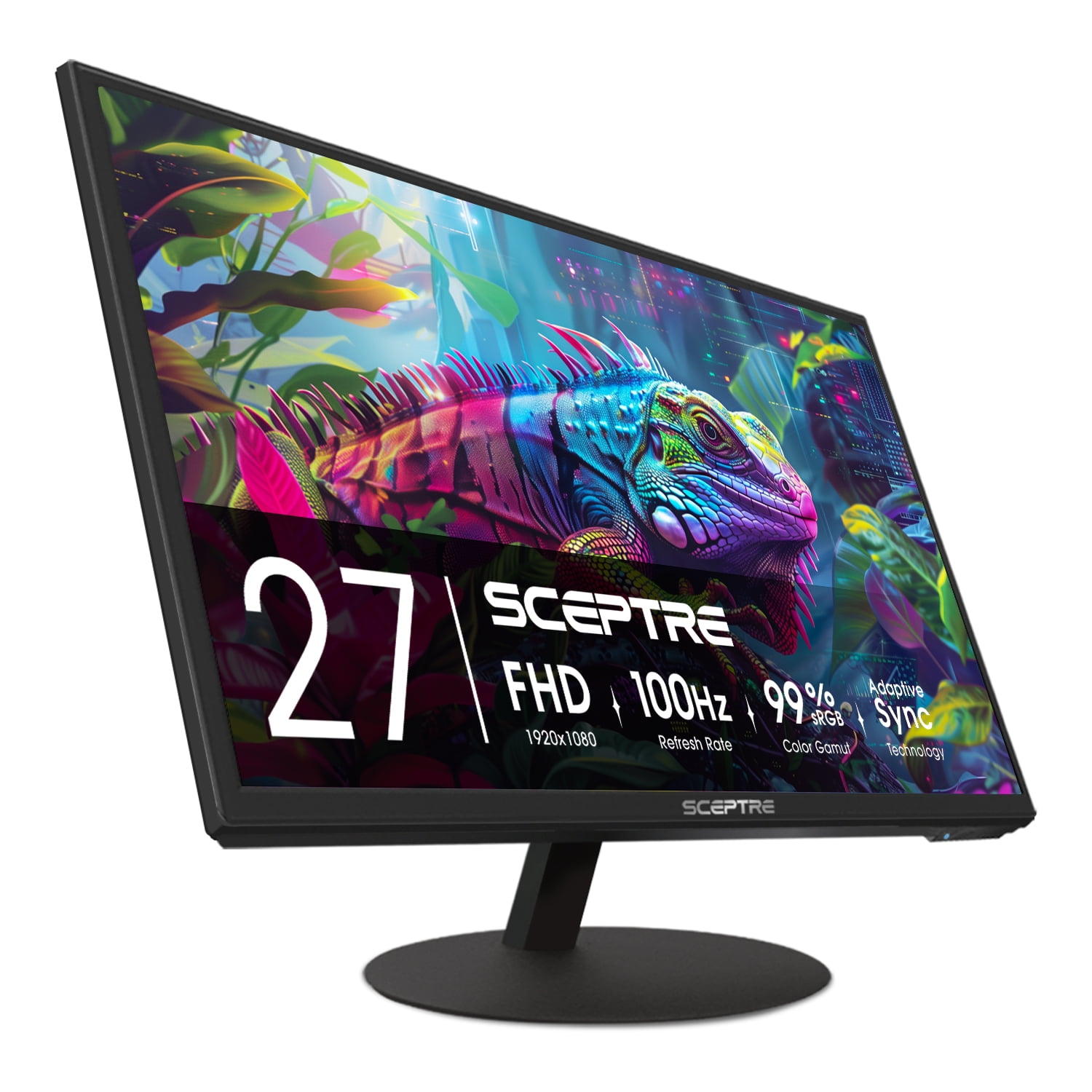 Sceptre E275W-19203R 27 inch1080P LED Monitor 99% sRGB 2X HDMI VGA Build-In Speakers, Machine Black (E275W-19203R series)