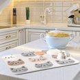 thumbnail image 6 of Yayeee Dish Drying Mat for Kitchen Counter 16"x18" Microfiber Absorbent Pad, Gray Cat Pattern, 6 of 7