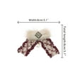 thumbnail image 2 of INSPIRE CHIC Women's Ribbon Brooch Braided Tweed Bow Tie with Bead, 2 of 5
