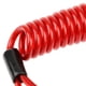 thumbnail image 3 of Cable de recordatorio de bloqueo de alarma de freno de disco de seguridad de moto de bobina de resorte de 1,5 .5m Rojo 1.5m kusrkot Cordón enrollado de acero, 3 of 7