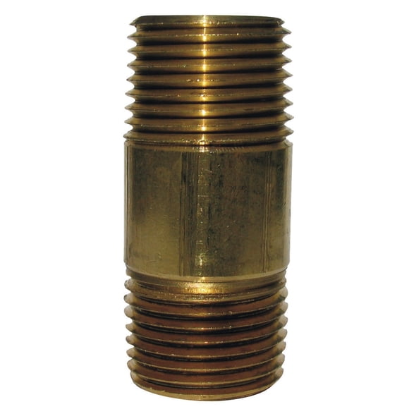 Boquilla de latón JMF, 3/4 pulgadas x 5 cm, roja MPT