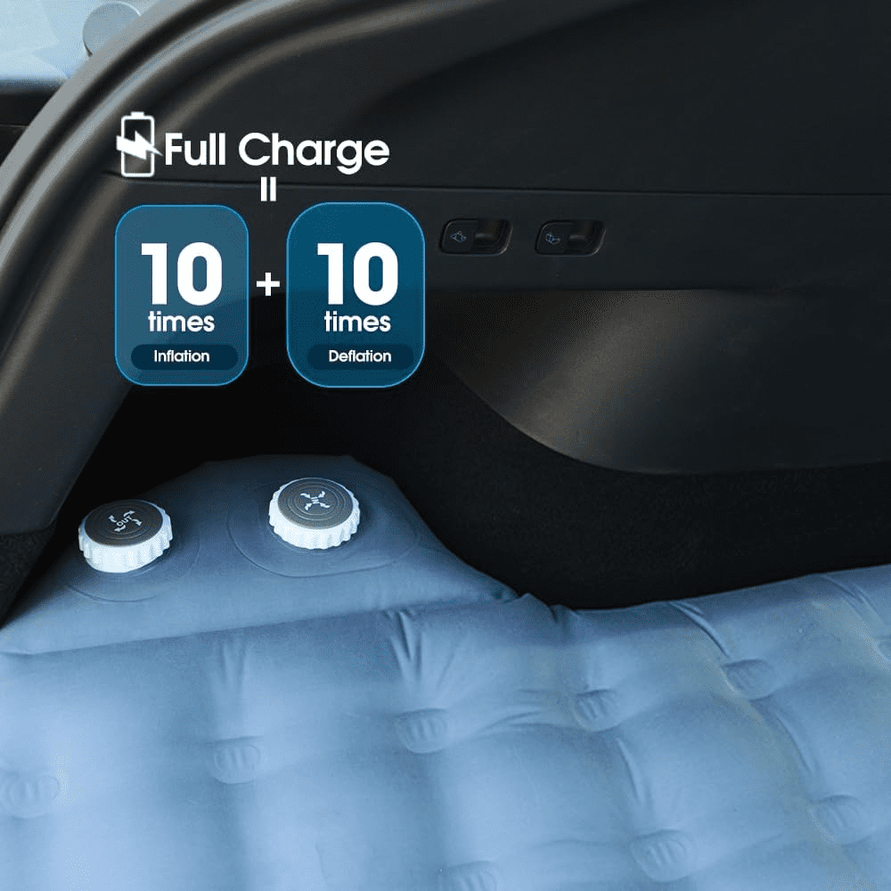 Aerogogo Tesla Model Y Mattress Self Inflating Model Y Bed One Click to Inflate/Deflate Max 5.5”Thick, Backpack Size, 2 Person