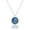 Blue, variant on Floating Adjustable Locket Necklace with Matching Chain (Rose Gold Circle)