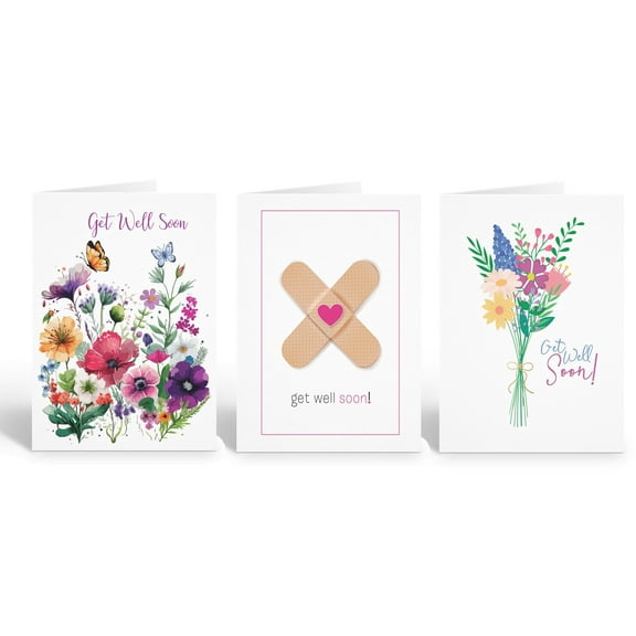 Stonehouse Colleciton | Assorted Get Well Note Cards| Feel Better Note Card | Wi