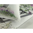 thumbnail image 3 of Ambesonne Summer Quilted Coverlet 3 Pcs, Flowers Blooming Garden, King Size, Purple Green, 3 of 4
