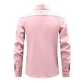 thumbnail image 3 of Stretch Mens Dress Shirts Long Sleeve Regual Fit Solid for Men Wrinkle Free Button Down Shirt Lapel Collar Bussiness Top, 3 of 5