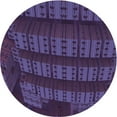 thumbnail image 1 of Ahgly Company Machine Washable Indoor Round Transitional Dark Purple Area Rugs, 7' Round, 1 of 7