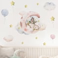 thumbnail image 3 of ML Cartoon Unicorn Moon Stars Wall Stickers Room Decor Bedroom Wall Decals Baby Room Nursery Wall Decoration Stickers Living Room, 3 of 5