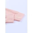 thumbnail image 3 of ABPHQTO Conjunto de ropa de casa de manga larga de punto gofrado térmico rosa para mujer, 3 of 5