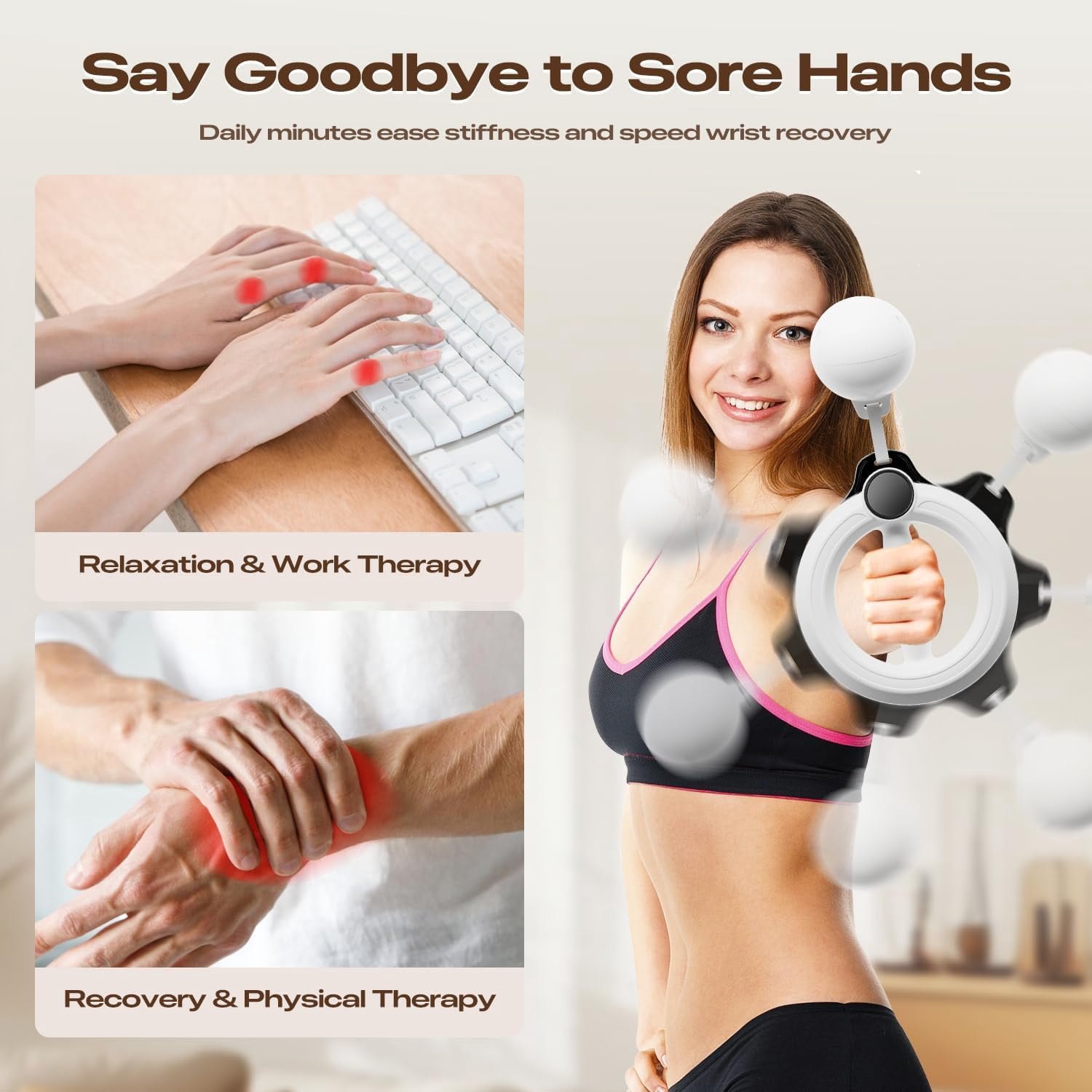Arm Workout for Women and Men, 360° Hand-Crank Forearm Trainer, Shoulders and Arm Muscle Training Fitness Equipment, Chest Trainer and Forearm and Wrist Hand Exerciser, Home Workout Equipment