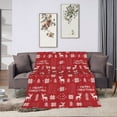 thumbnail image 6 of ZNDUO Lightweight Microfiber Bed Blanket, Christmas Deer Seamless Pattern Super Soft Flannel Cozy Throw Blankets, 50"x40", 6 of 8