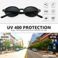 thumbnail image 6 of FEISEDY Retro Oval Sunglasses for Women 90s Narrow Round Lightweight Shades Y2k Trendy Sunnies B1171, 6 of 8