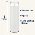 thumbnail image 4 of Unscented Candles White Wax Jar Candle, Osnell USA 9 Pack Devotional Prayer Candles for Home 36-48 Hrs, 4 of 6