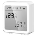thumbnail image 1 of Muyoka Sensor inteligente de temperatura y humedad WiFi, termómetro higrómetro interior con pantalla LCD, compatible con el asistente de Google Alexa Muyoka Hogar, 1 of 6